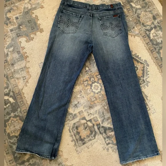 7 For All Mankind Button Fly 100% Cotton Jeans 38 x 33 - Picture 7 of 11